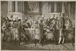 Het Congres van Wenen, illustratie uit Cassells Geïllustreerde Geschiedenis van Engeland door English School