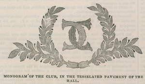 Het Conservative Clubhouse: Monogram van de Club in de mozaïekvloer van de hal door English School