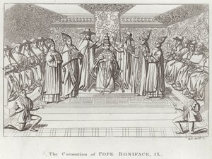 De Kroning van Paus Bonifatius IX door English School