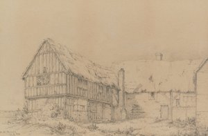The Court Lodge in East Farleigh, nabij Maidstone, ca. 1874 (Potlood) door English School