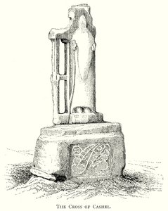 Het kruis van Cashel (gravure) door English School