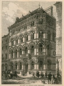 Het Crown Life Assurance Office, Fleet Street, Londen door English School