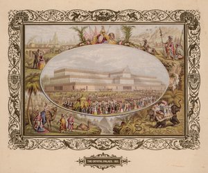 Het Crystal Palace, 1851, De Grote Tentoonstelling, Hyde Park, Londen door English School