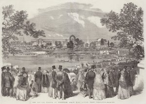 Het Crystal Palace, in Sydenham, zoals het eruit zal zien wanneer voltooid (gravure) door English School