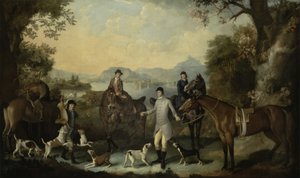 De dood van de haas, c.1760-70 door English School