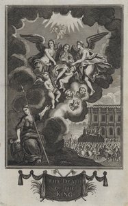 De dood van de koning (gravure) door English School