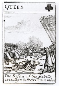 De nederlaag van de rebellen in de Slag bij Sedgemoor, 6 juli 1685 door English School