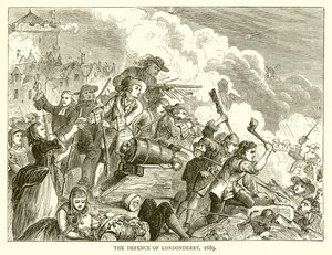 De verdediging van Londonderry, 1689 door English School