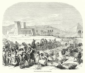 Het vertrek van de Israëlieten (gravure)