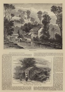 De Derwentwater-landgoederen (gravure) door English School