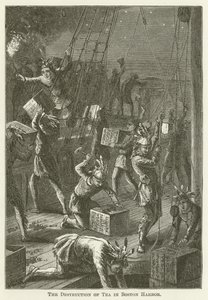 De vernietiging van thee in de haven van Boston
