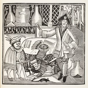 De duivel op twee stokken of de stad ontmaskerd, illustratie uit Chap-books of the Eighteenth Century door John Ashton, uitgegeven 1882