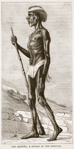 De Djangal, een wilde van de Sirgouja, illustratie uit Cassells Geïllustreerde Geschiedenis van Engeland door English School