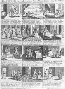 De Dokters in Arbeid, of een Nieuwe Gril uit Guildford, 1726 door English School