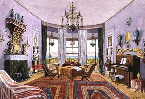 De salon, Woodford Cottage, Gibraltar door English School