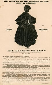 De Hertogin van Kent ter gelegenheid van de 18e verjaardag van prinses Victoria