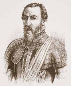 De hertog van Alva (naar het portret door Titiaan), illustratie uit De Geschiedenis van het Protestantisme door James Aitken Wylie, 1878 door English School