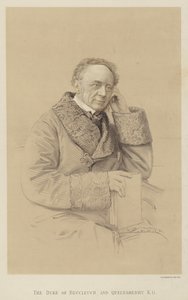 De Hertog van Buccleuch en Queensberry, KG (litho) door English School