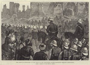 De Hertog van Connaught aan het Hoofd van de Grenadier Guards marcherend door Alexandrië door English School