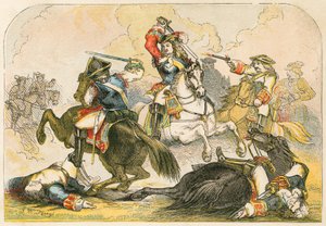 De Hertog van Marlborough bij de Slag om Ramilies door English School
