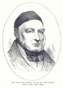 De Hertog van Sussex, oom van de koningin, geboren 1773, overleden 1843 door English School
