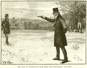 Het duel van de hertog van Wellington met Lord Winchilsea