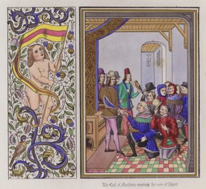 De graaf van Vlaanderen ontvangt de mannen van Gent door English School