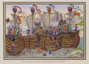 De graaf van Pembroke aangevallen door de Spaanse vloot, voor La Rochelle door English School