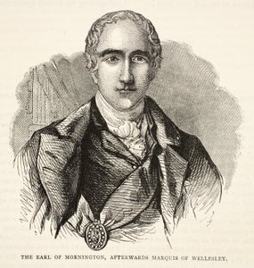De Graaf van Mornington, later Markies van Wellesley, illustratie uit Cassells Geïllustreerde Geschiedenis van India door James Grant, uitgegeven 1879 door English School
