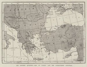 De Oosterse Kwestie, Kaart van Turkije en de omliggende landen door English School