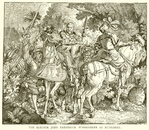 De keurvorst Johan Frederik geeft zich over bij Mühlberg door English School
