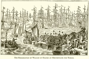 De Inscheping van Willem van Oranje bij Helvoetsluys naar Torbay door English School