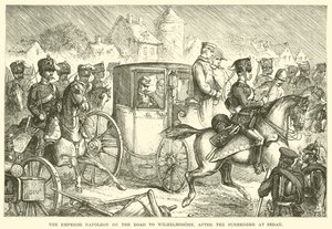 De keizer Napoleon op weg naar Wilhelmshohe, na de overgave bij Sedan door English School