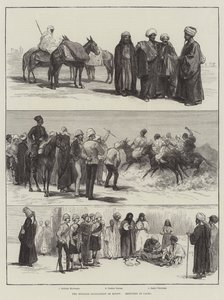 De Engelse bezetting van Egypte, schetsen in Caïro door English School