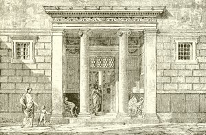 De ingang van een adellijk huis in Athene