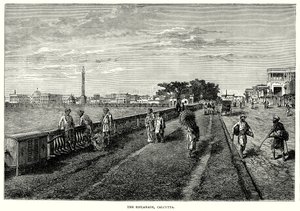 De Esplanade, Calcutta (gravure) door English School