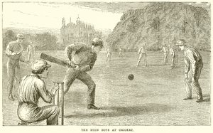 De Eton Jongens bij Cricket door English School