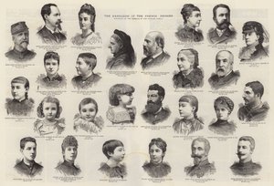 De verdrijving van de Franse prinsen (gravure) door English School