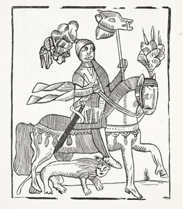 De Beroemde Geschiedenis van Guy Graaf van Warwick, illustratie uit Chap-books van de Achttiende Eeuw door John Ashton, uitgegeven 1882