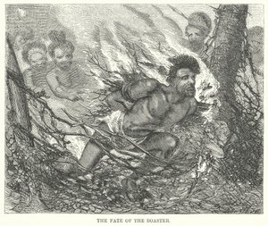 Het lot van de opschepper (gravure) door English School