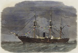 De Federale oorlogssloep Tuscarora in Southampton Water