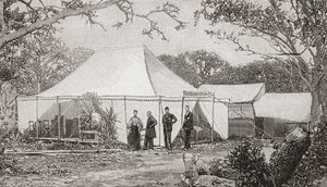 De Eerste Presbyteriaanse Kerk, Miami, Florida, Verenigde Staten van Amerika aan het eind van de 19e eeuw
