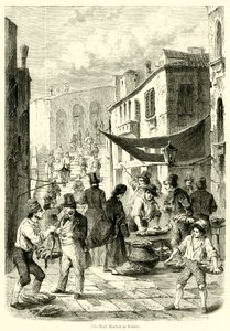 De vismarkt in Venetië door English School
