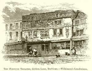 Het Fortune Theatre, Golden Lane, Barbican.--Wilkinsons Londiniana door English School