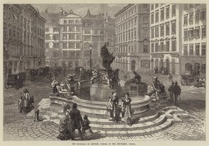 De fontein van Raphael Donner op de Neumarkt, Wenen