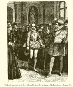 De Franse ambassadeur aan het hof van koningin Elizabeth, na het bloedbad van St. Bartholomeus door English School