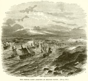 De Franse vloot arriveert in Milford Haven door English School