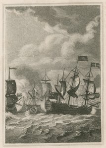 De Fransen verslagen door Lord Howe op de Glorieuze Eerste van Juni door English School