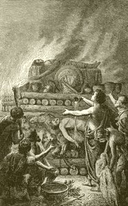 De brandstapel van Patroclus door English School