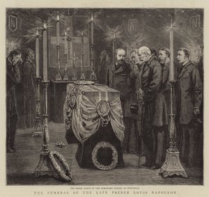 De begrafenis van wijlen prins Louis Napoleon door English School